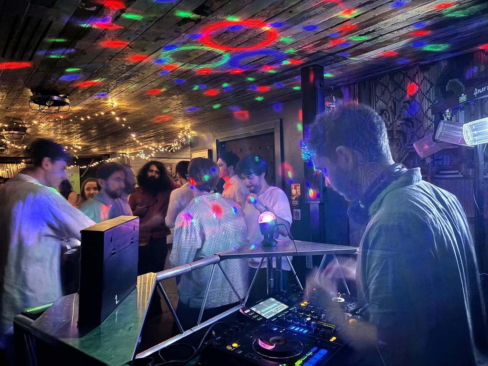 DJ playing to a crowd